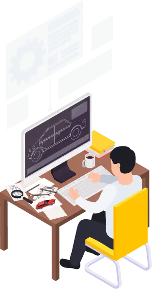 PCする人イラスト