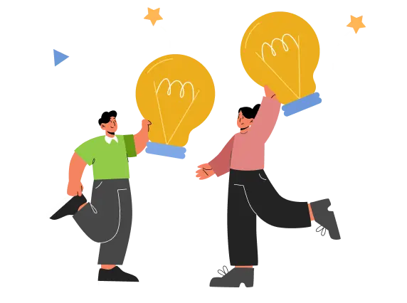 電球を持ったイラスト