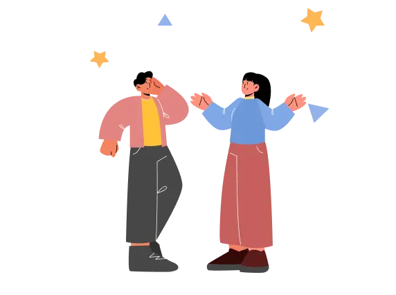 会話しているイラスト